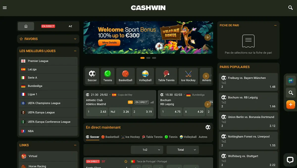 paris sportifs cashwin