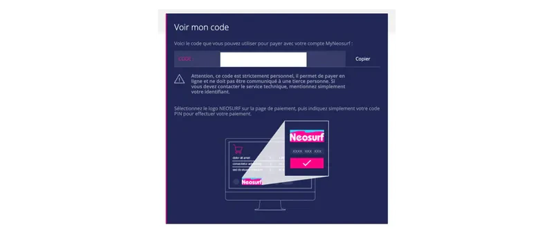 code neosurf