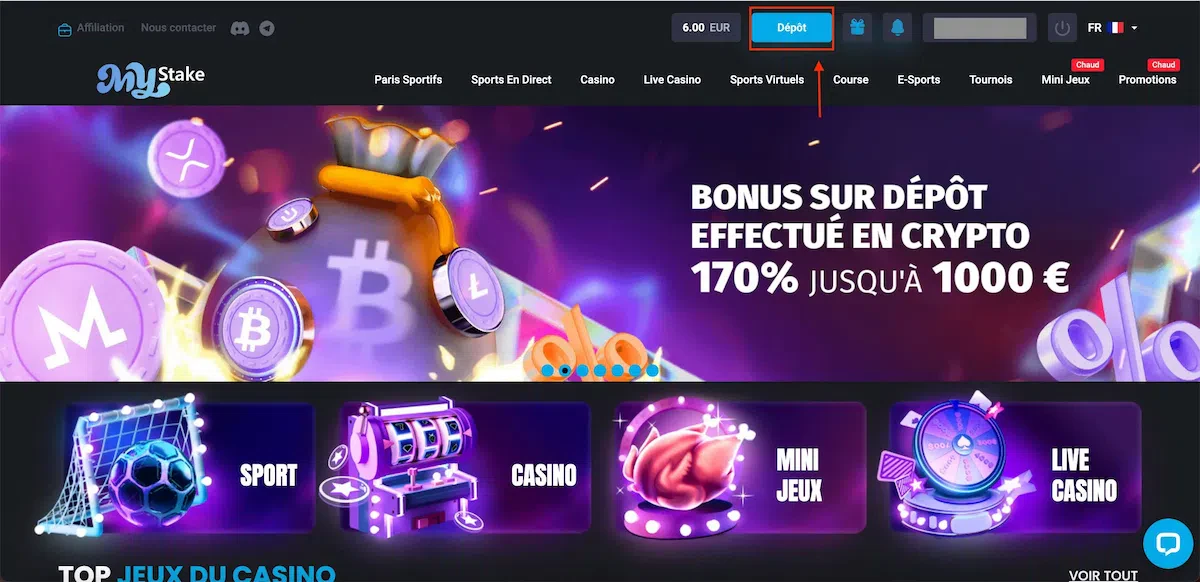 Dépôt MyStake