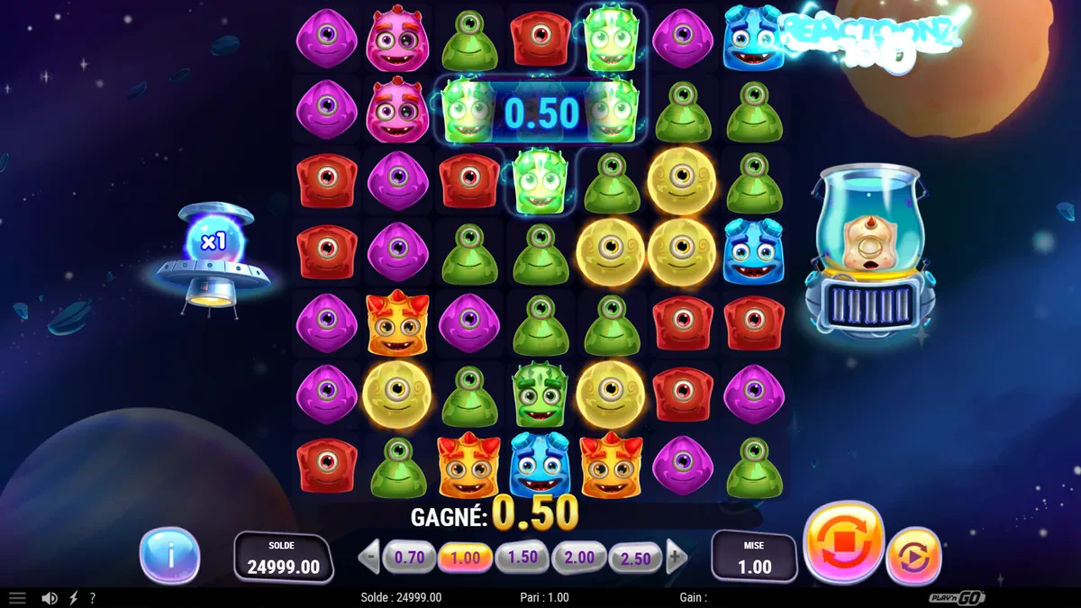 gain sur reactoonz 100