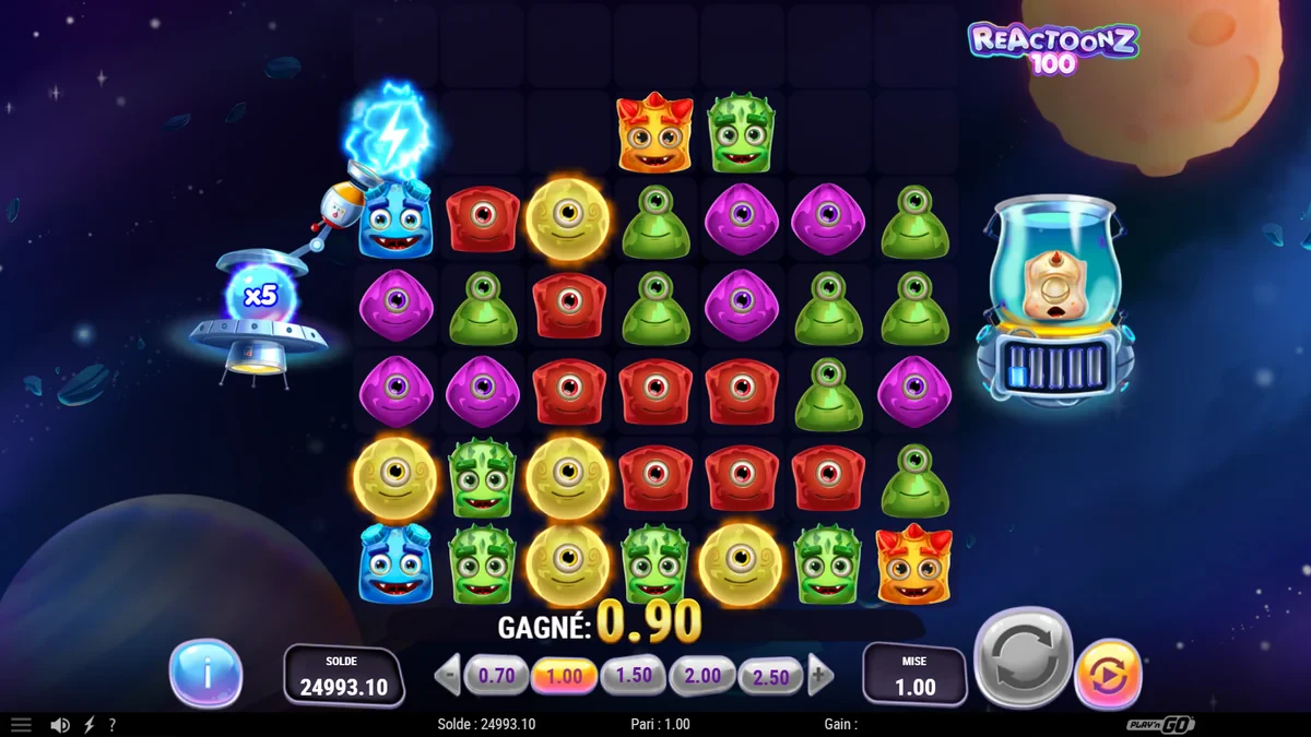 multiplicateur et toon énergisé dans reactoonz 100