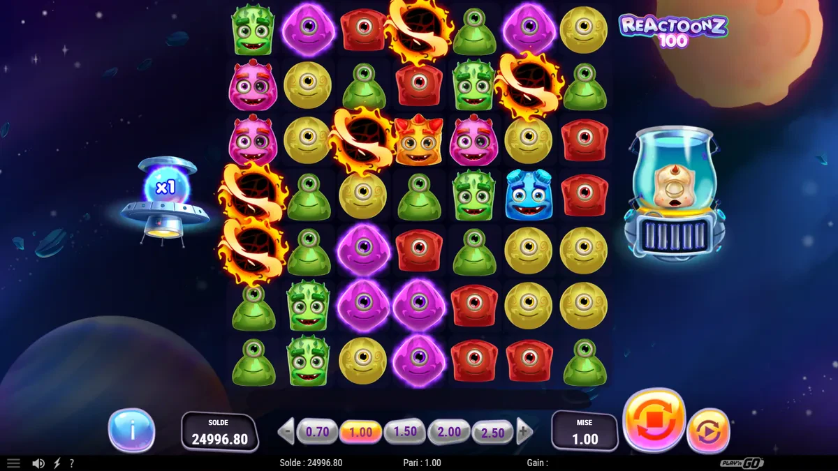 instabilité sur reactoonz 100