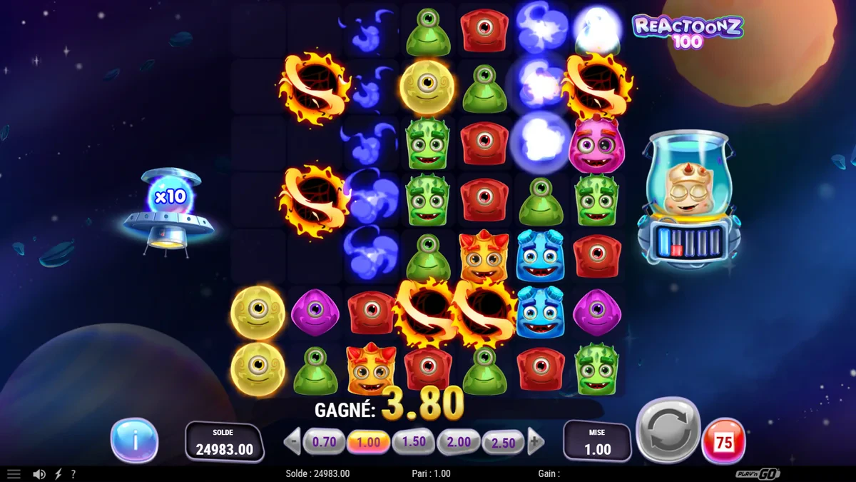 implosion sur reactoonz 100