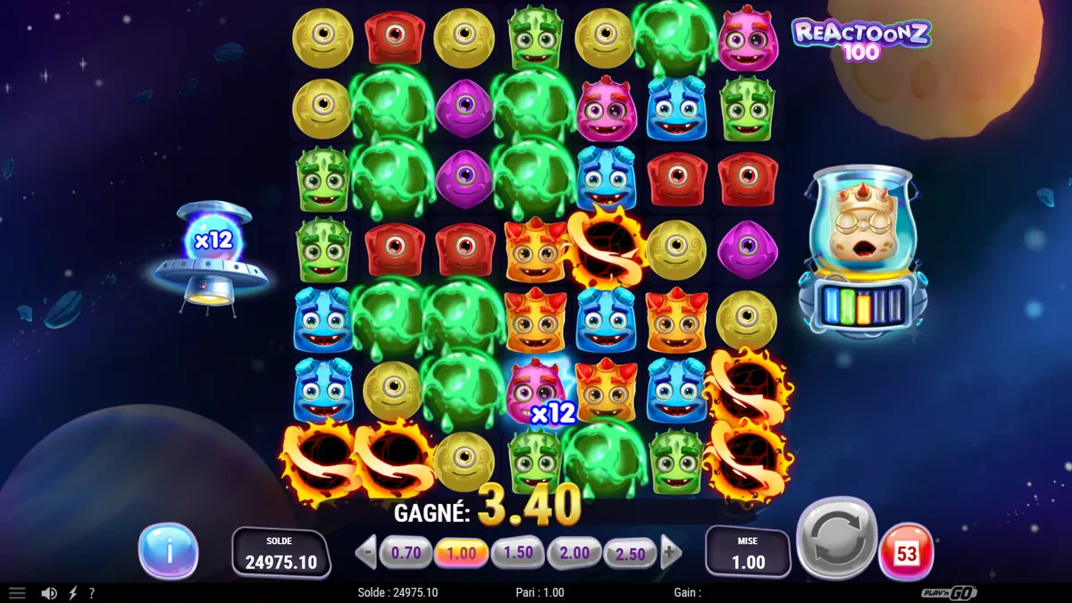 altération sur reactoonz 100