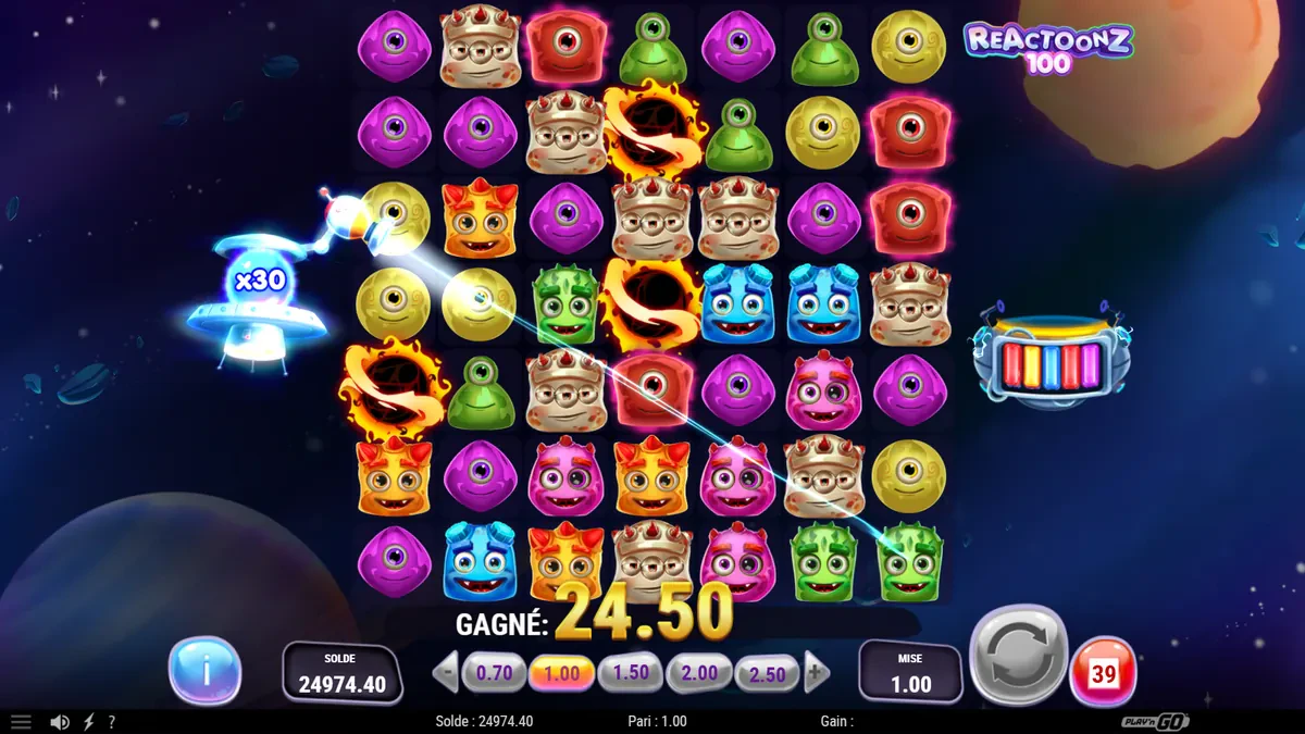 phase 1 du bonus de reactoonz 100