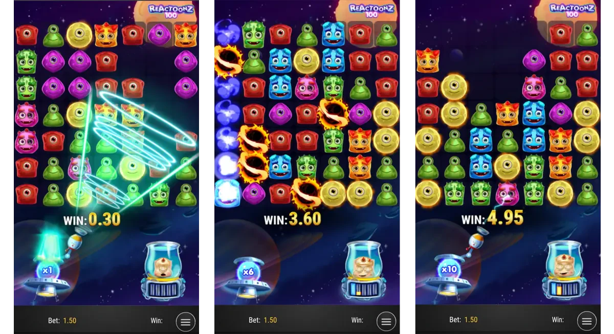 reactoonz 100 sur mobile