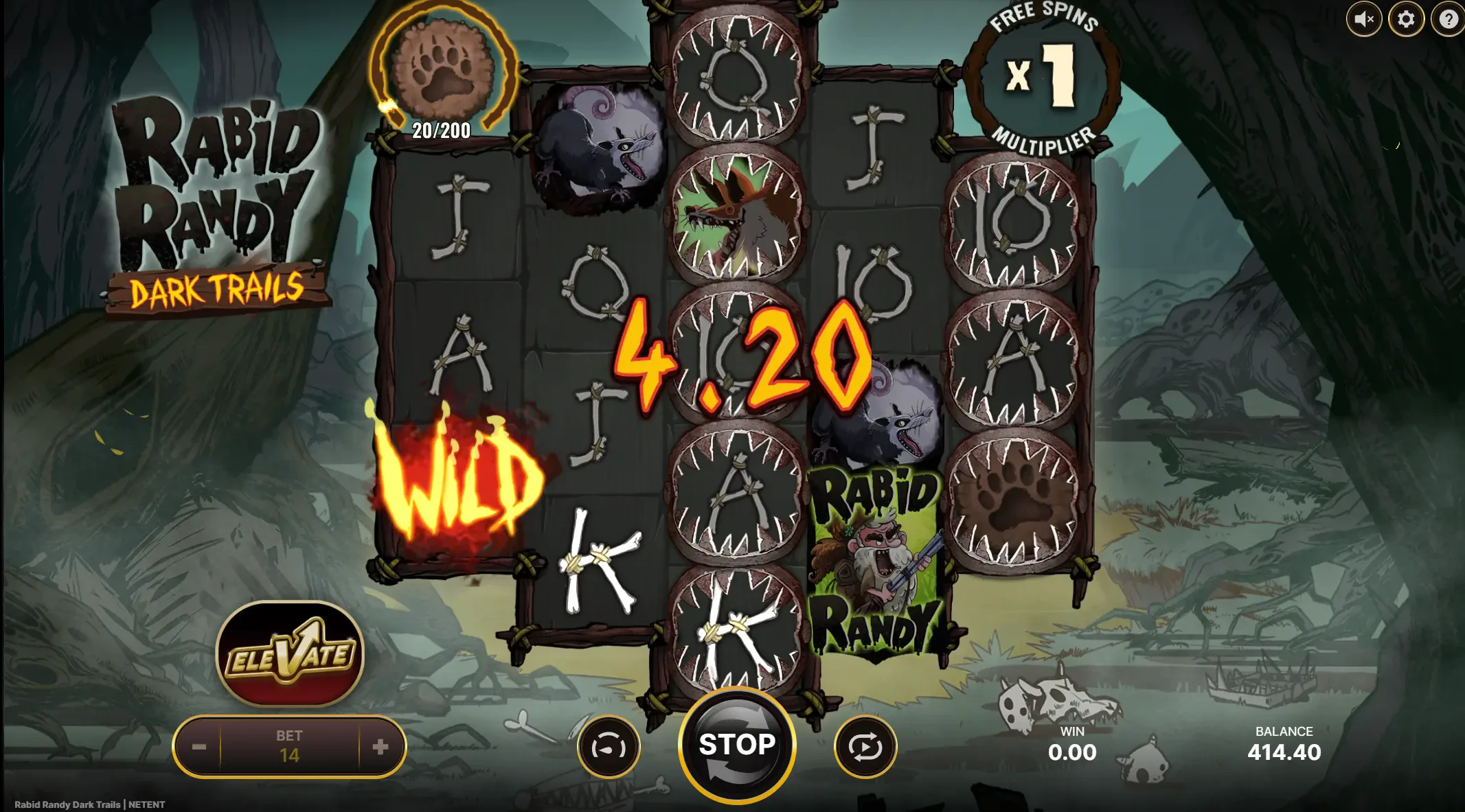 Tela exibida ao acumular os símbolos e conseguir uma vitória