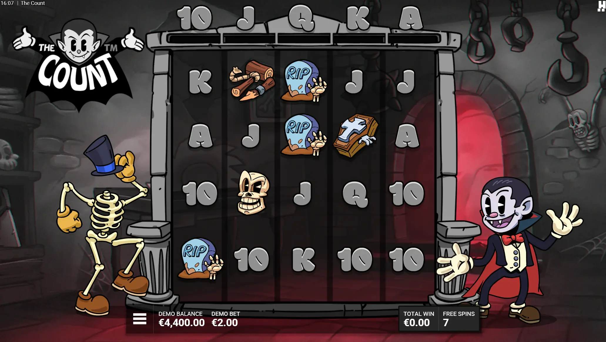 Confira qual é a tela durante as rodadas grátis.