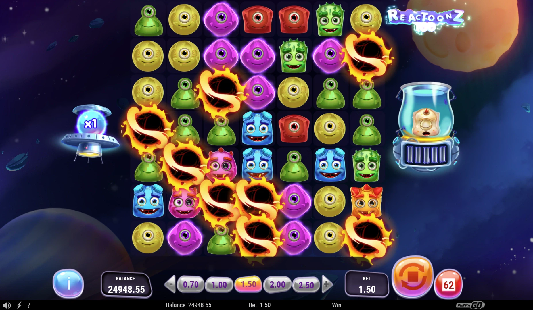 Reactoonz 100 Feature Symbols