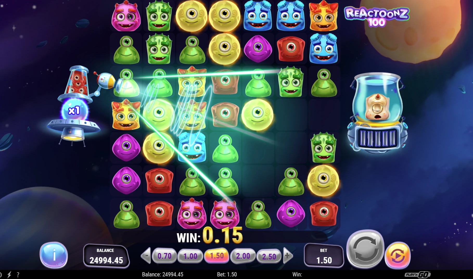 Reactoonz 100 Demo Mode