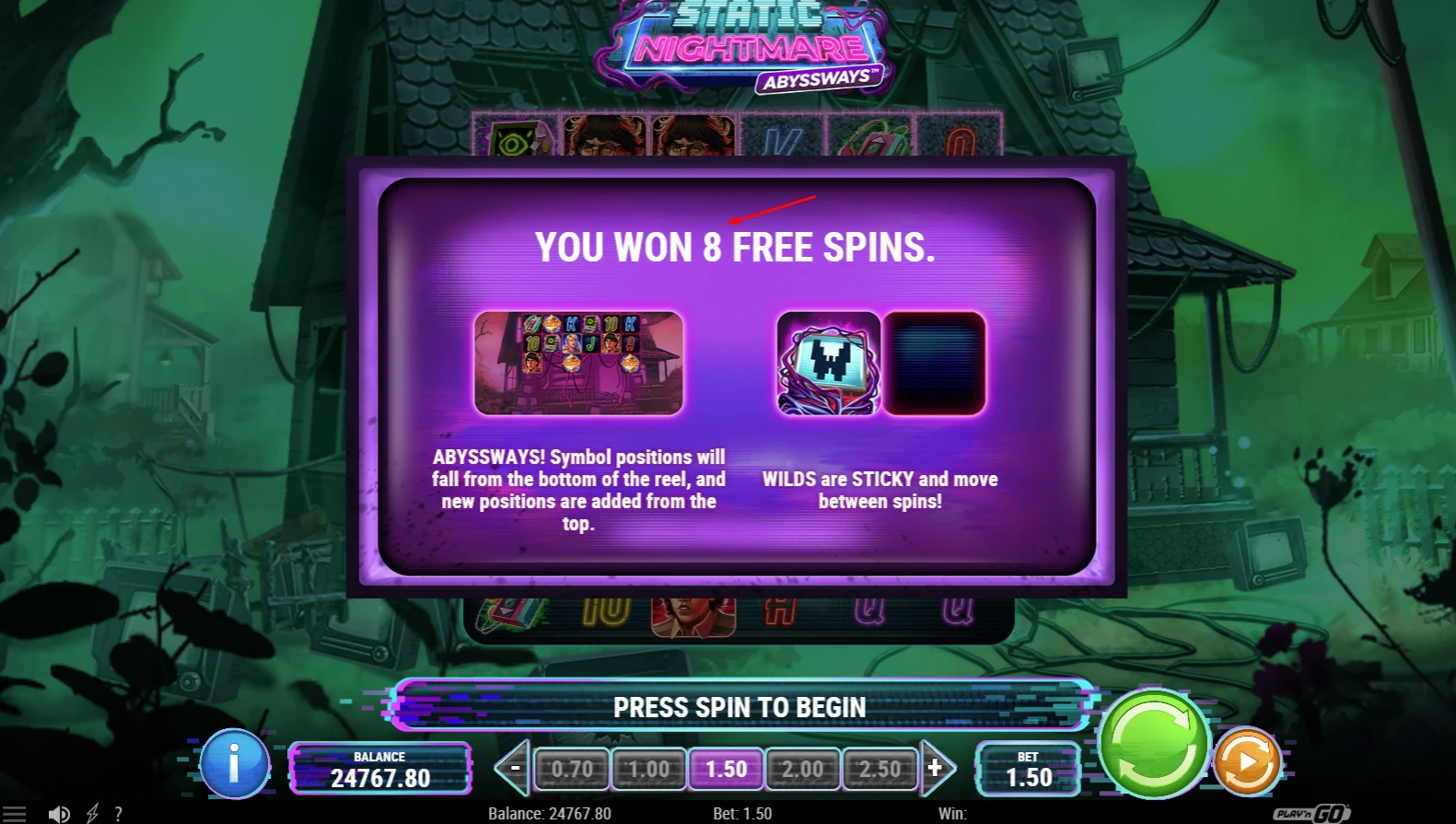 Static Nightmare Abyssways Free Spins