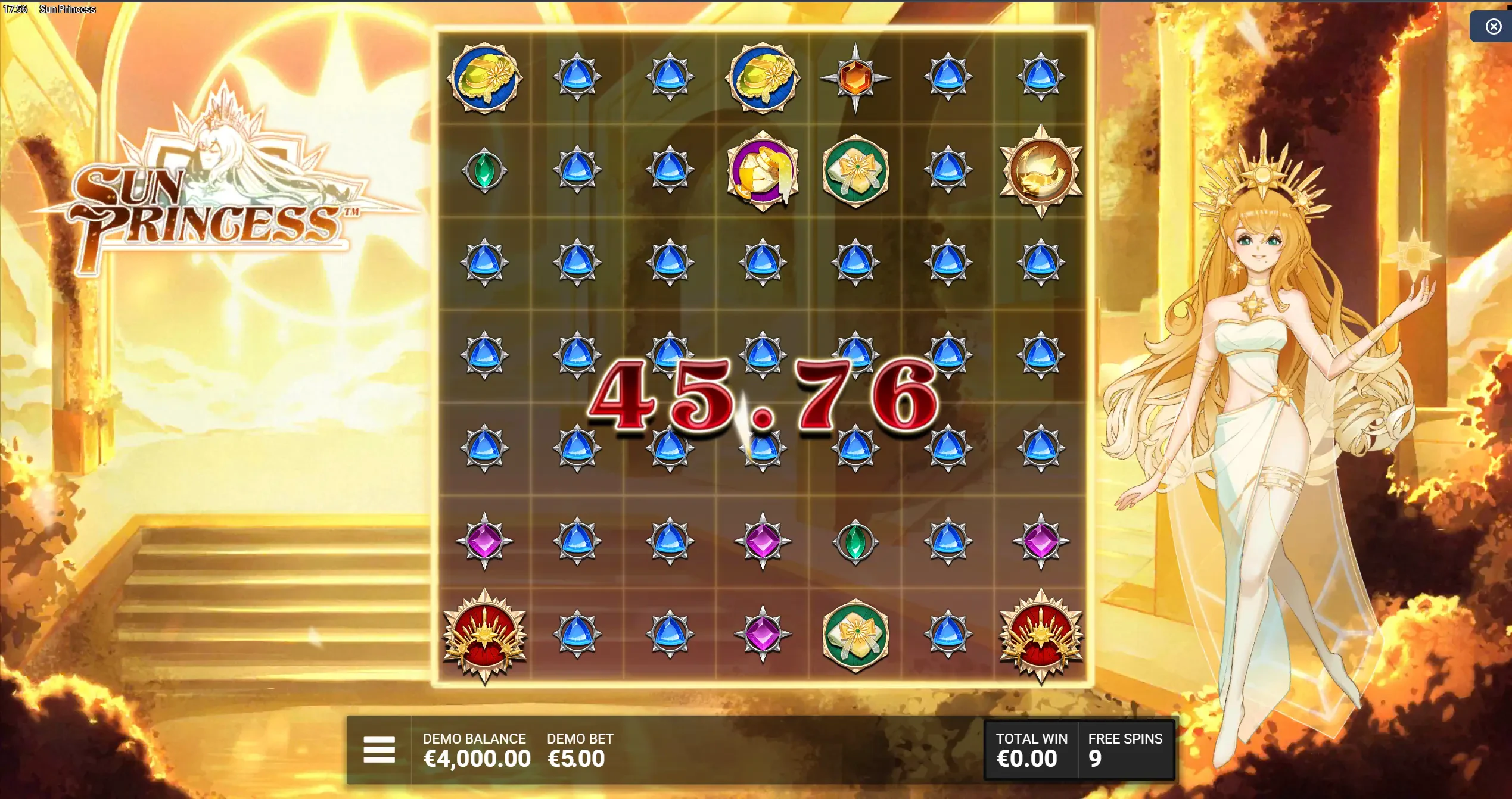 Confira qual é a tela durante as rodadas grátis.