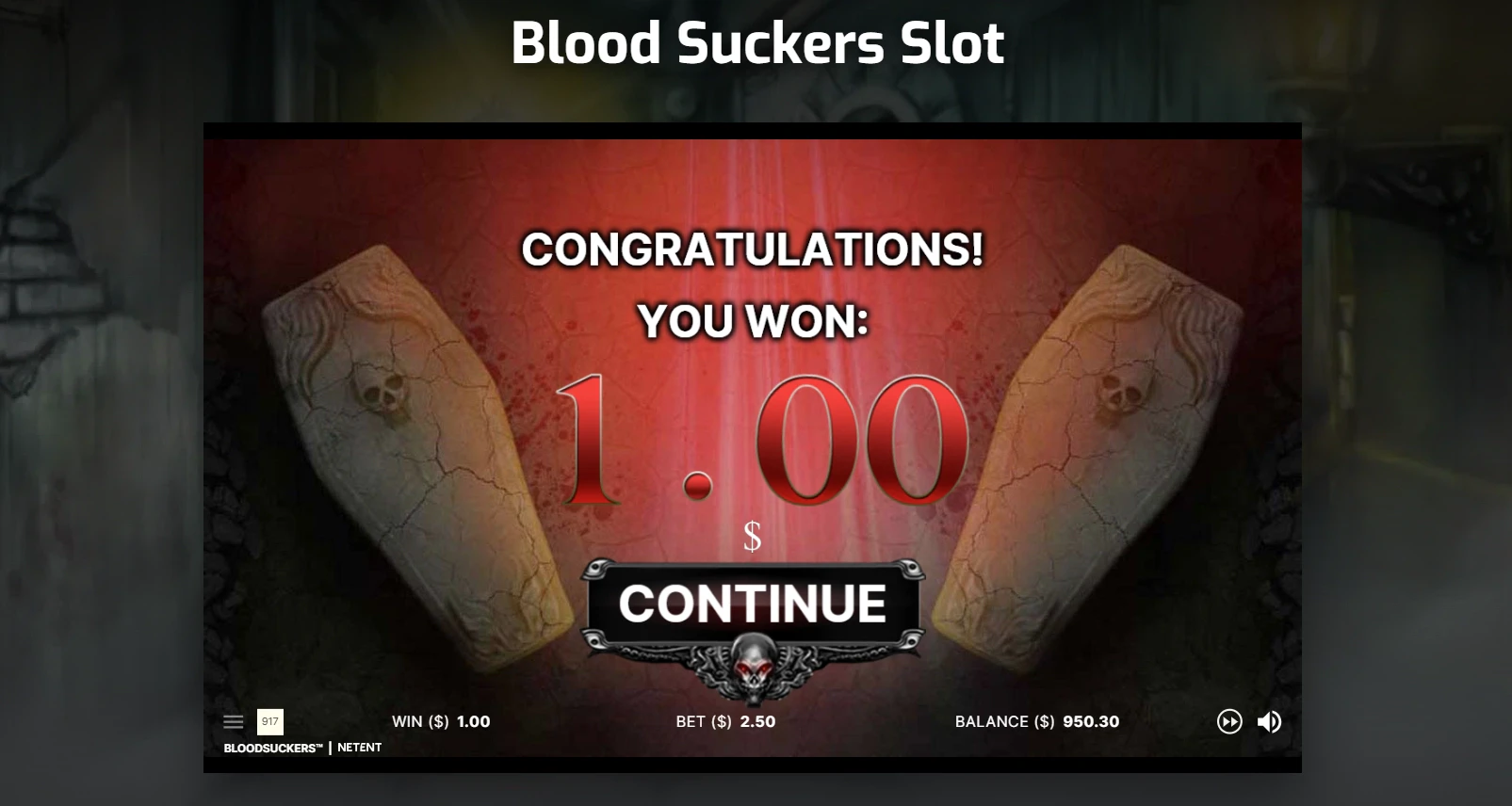 Blood Suckers Payout