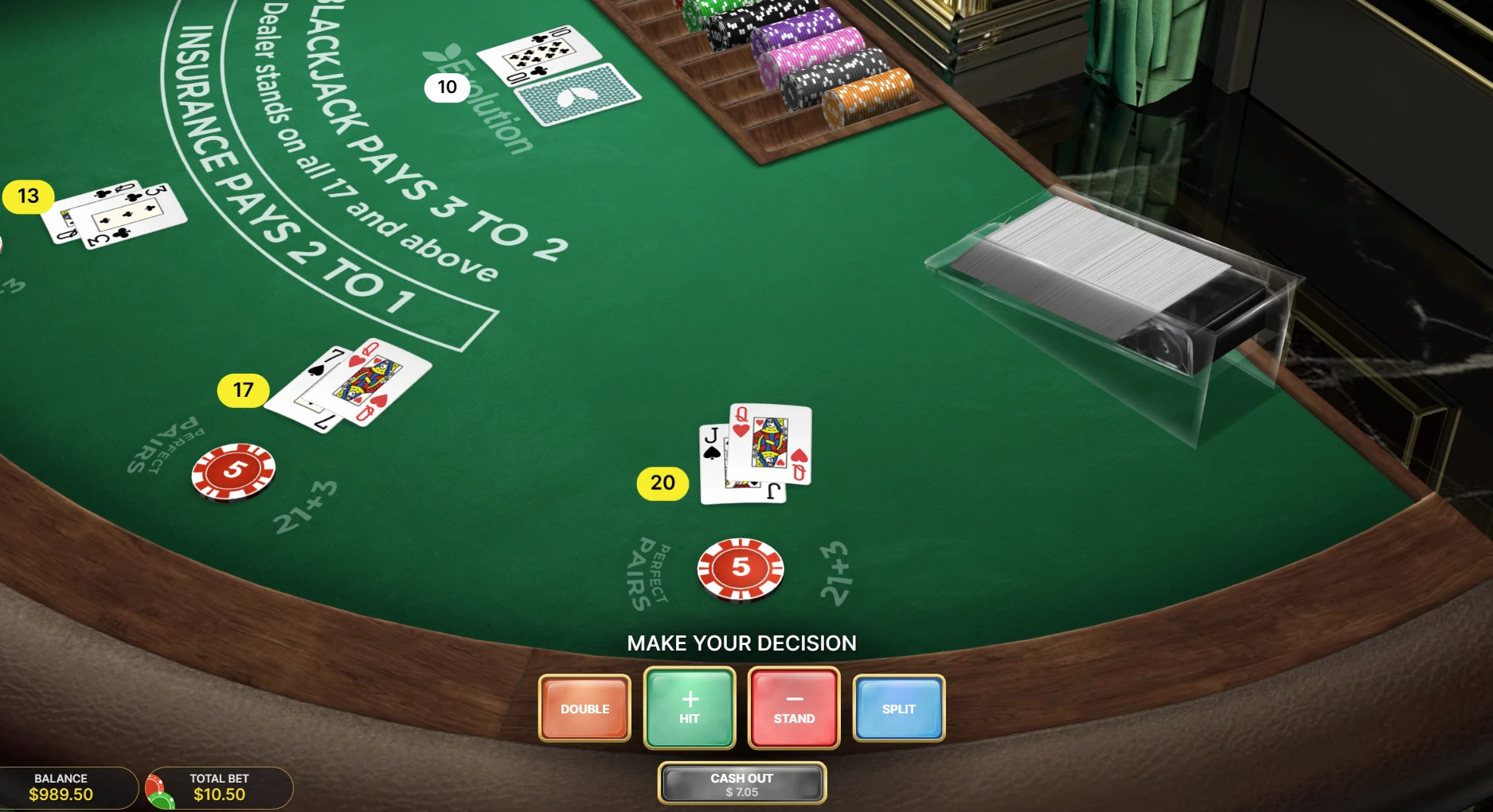 First Person Blackjack Theme and Graphics