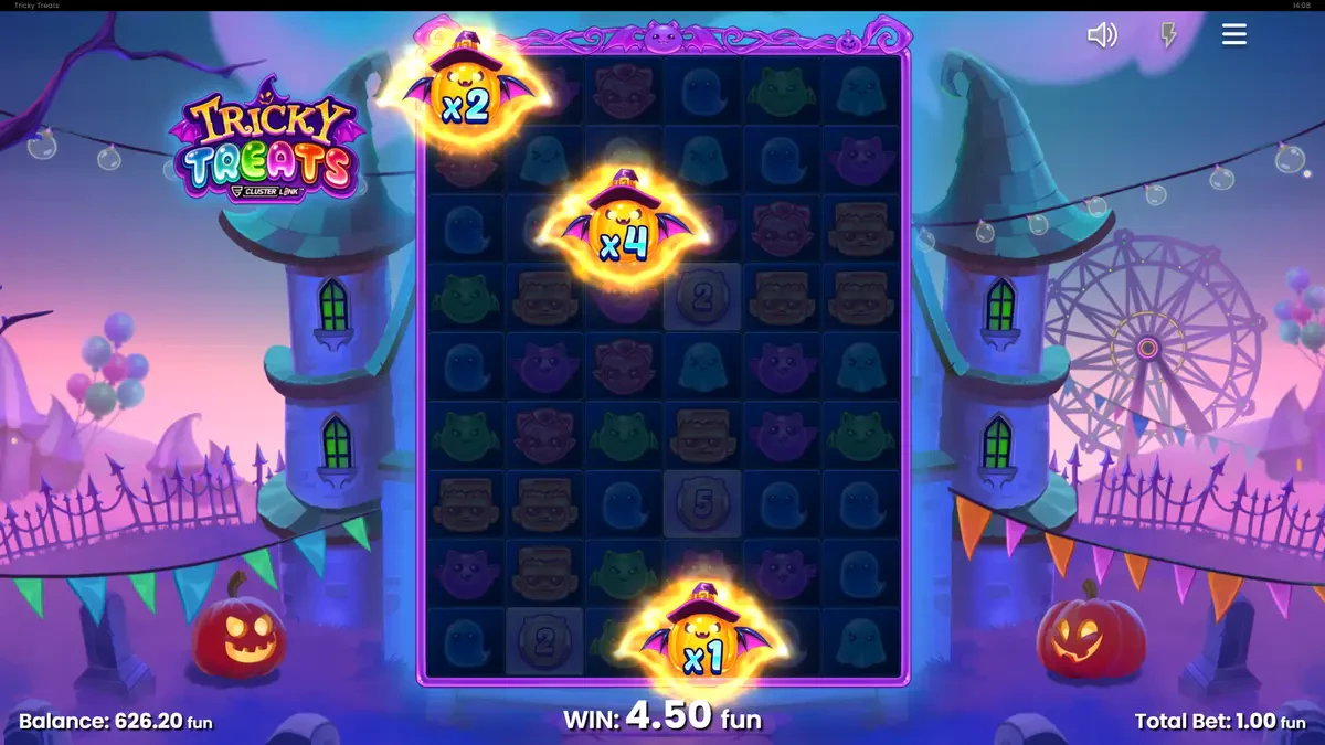 accès aux free spins de tricky treats