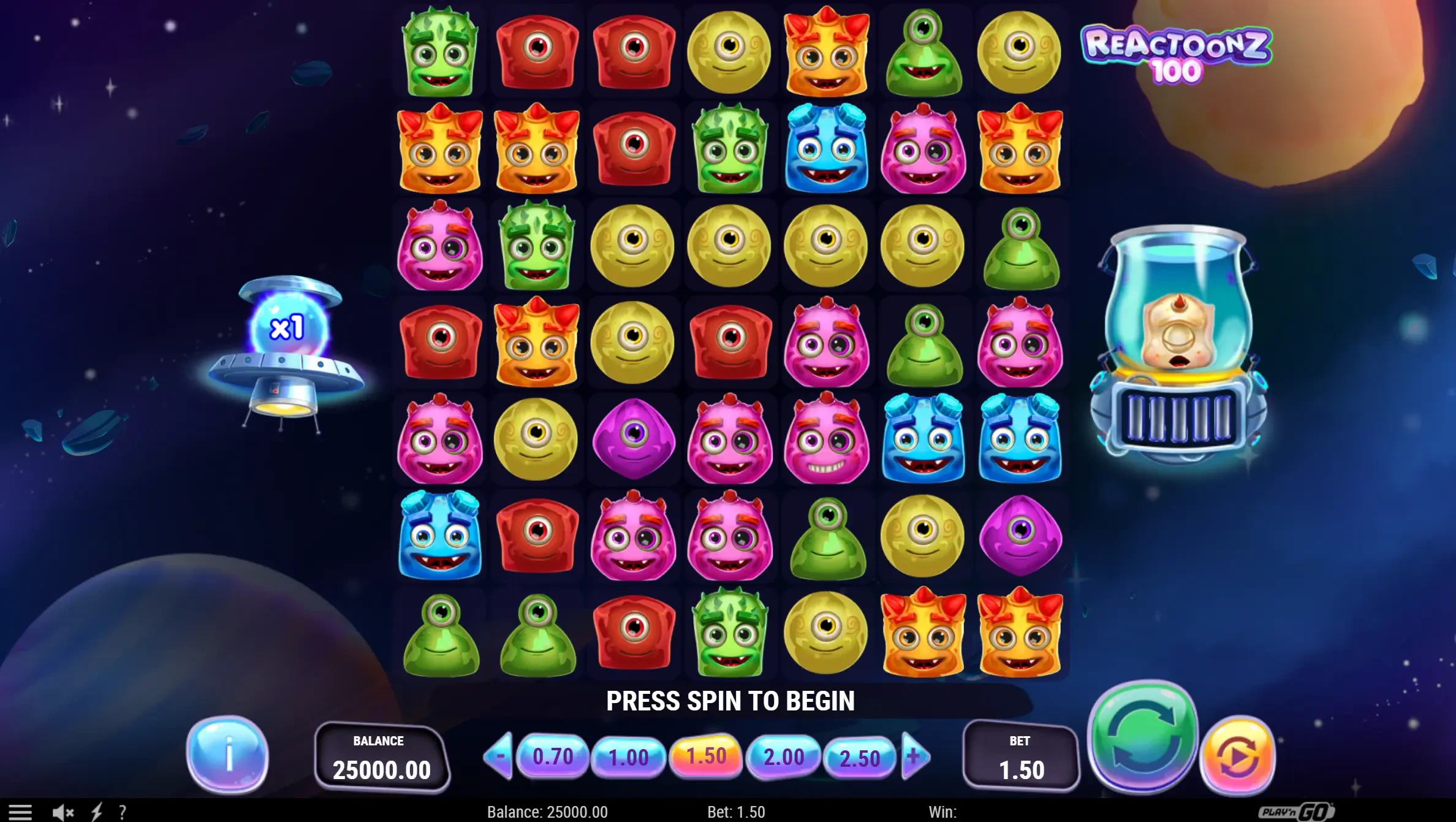 A distribuição do slot funciona da seguinte forma: sete colunas e sete linhas