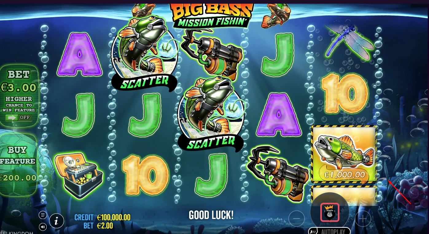 Big Bass Mission Fishin' Scatters