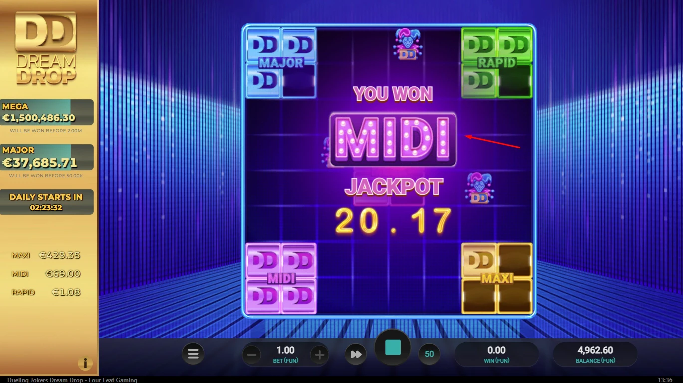 Dueling Jokers Dream Drop Jackpot
