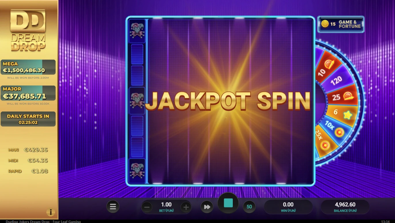 Dueling Jokers Dream Drop Jackpot Spin