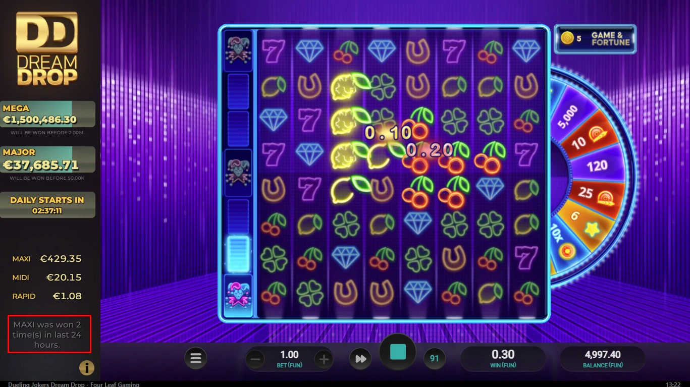 Dueling Jokers Dream Drop Demo Mode