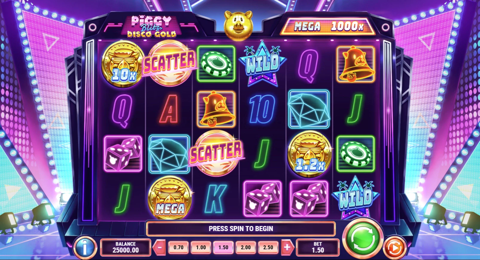 Piggy Blitz Disco Gold Feature Symbols