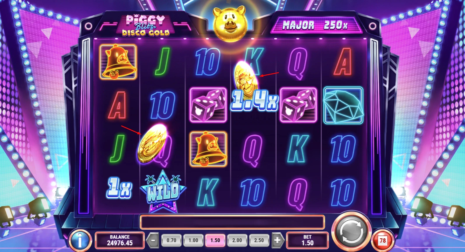 Piggy Blitz Disco Gold Coin Collection