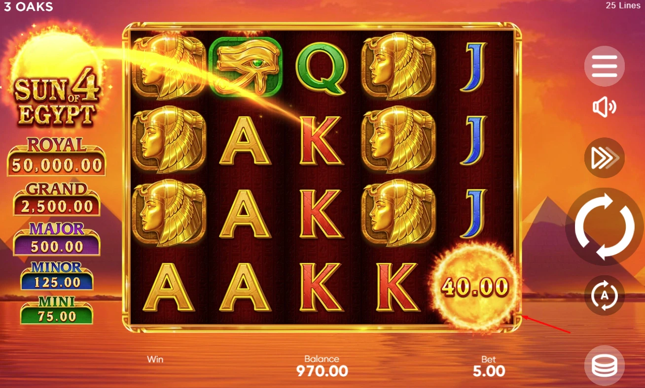 Sun of Egypt 4 Feature Symbols