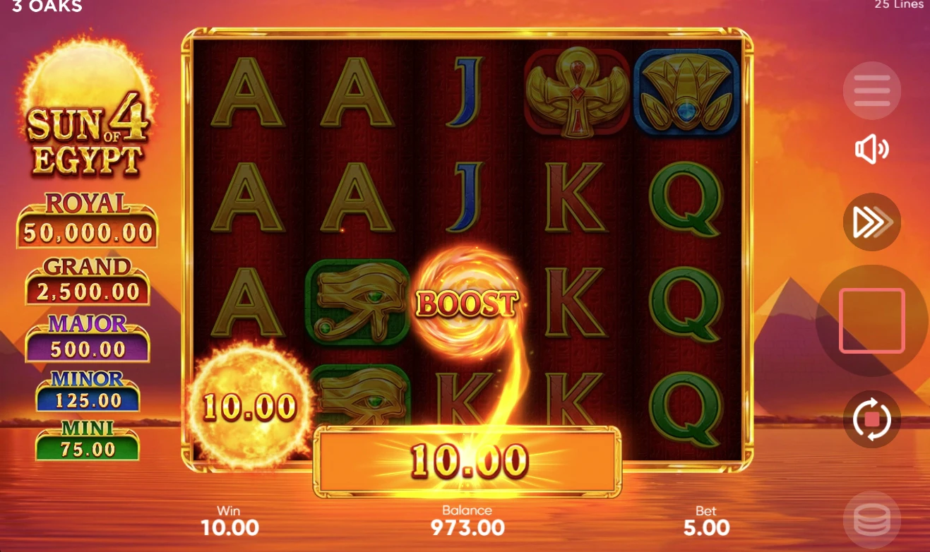 Sun of Egypt 4 Boost Feature