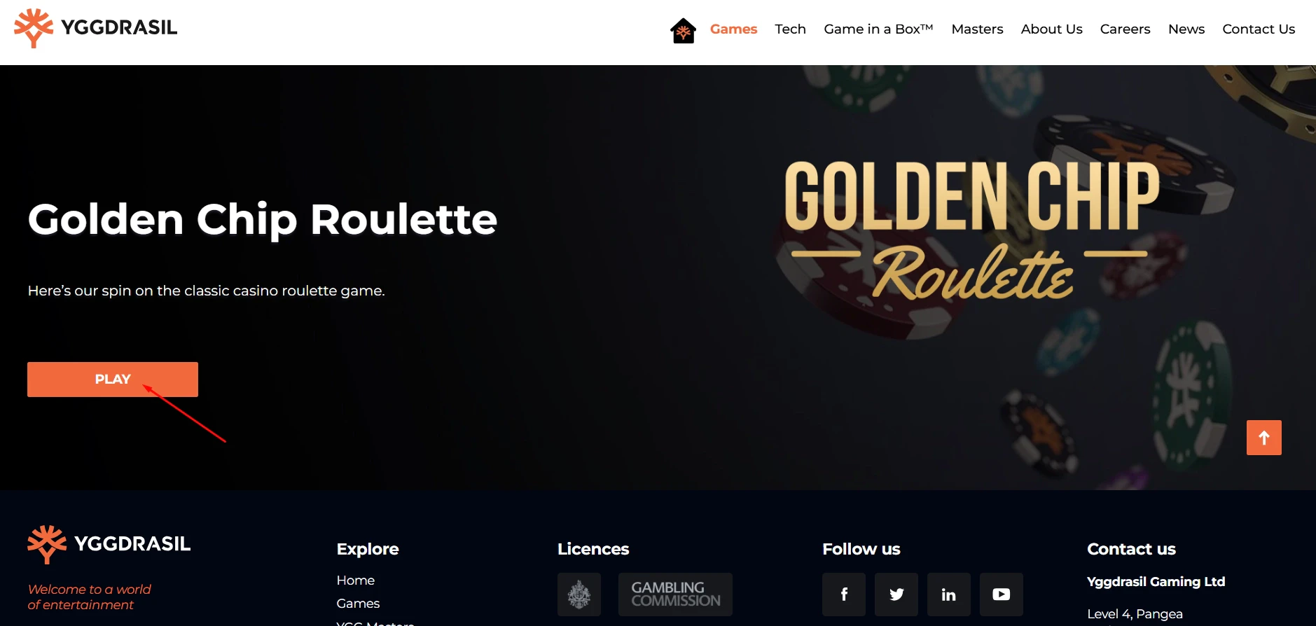 Golden Chip Roulette by Yggdrasil