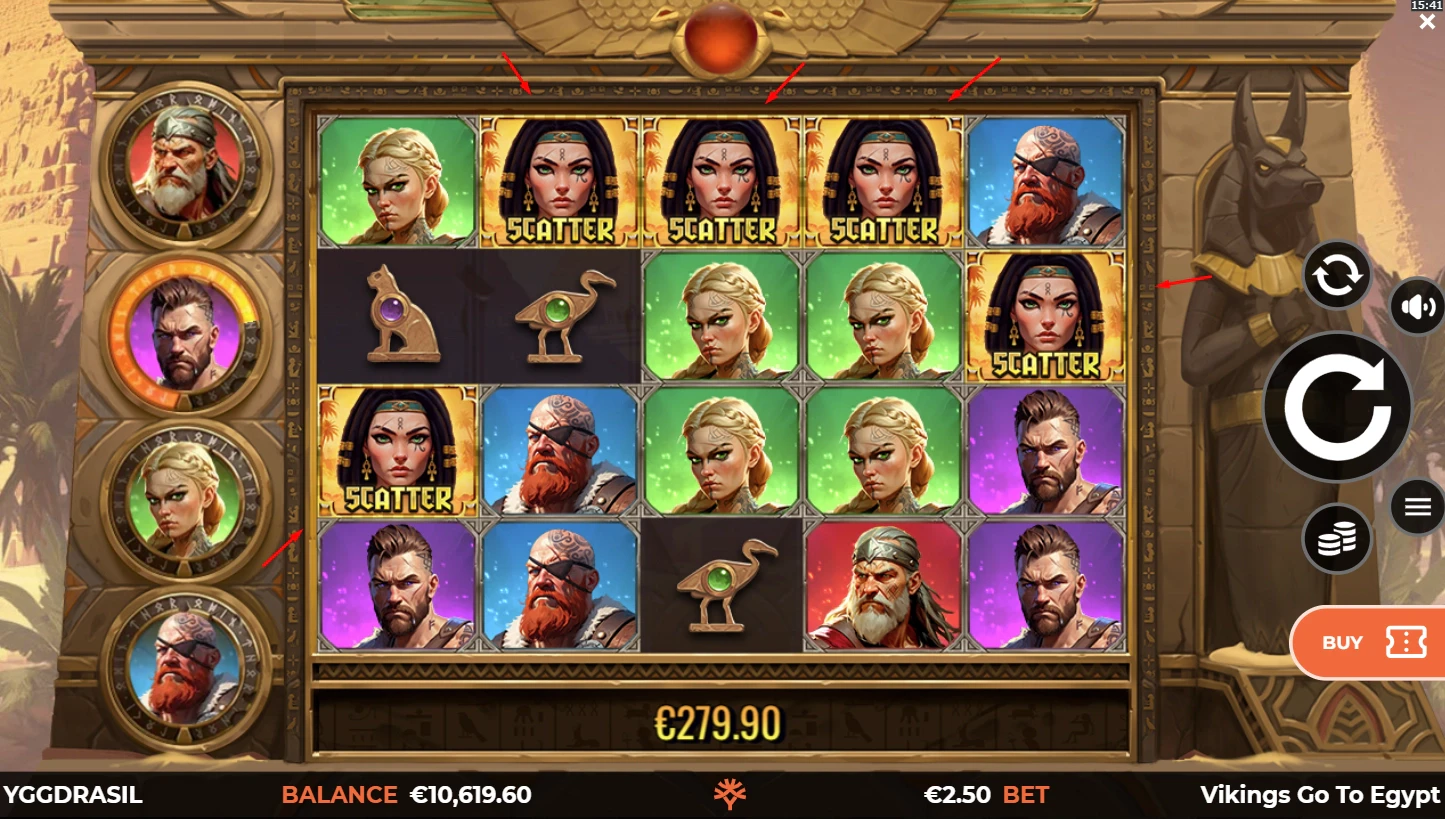 Vikings Go To Egypt Wild Fight Feature Symbols