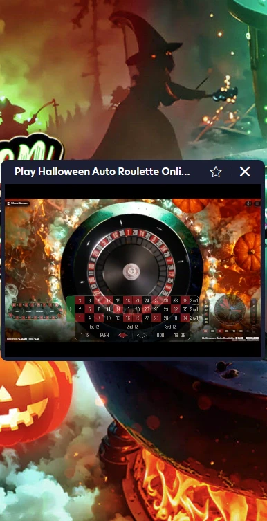 Halloween Auto Roulette - Mobile View