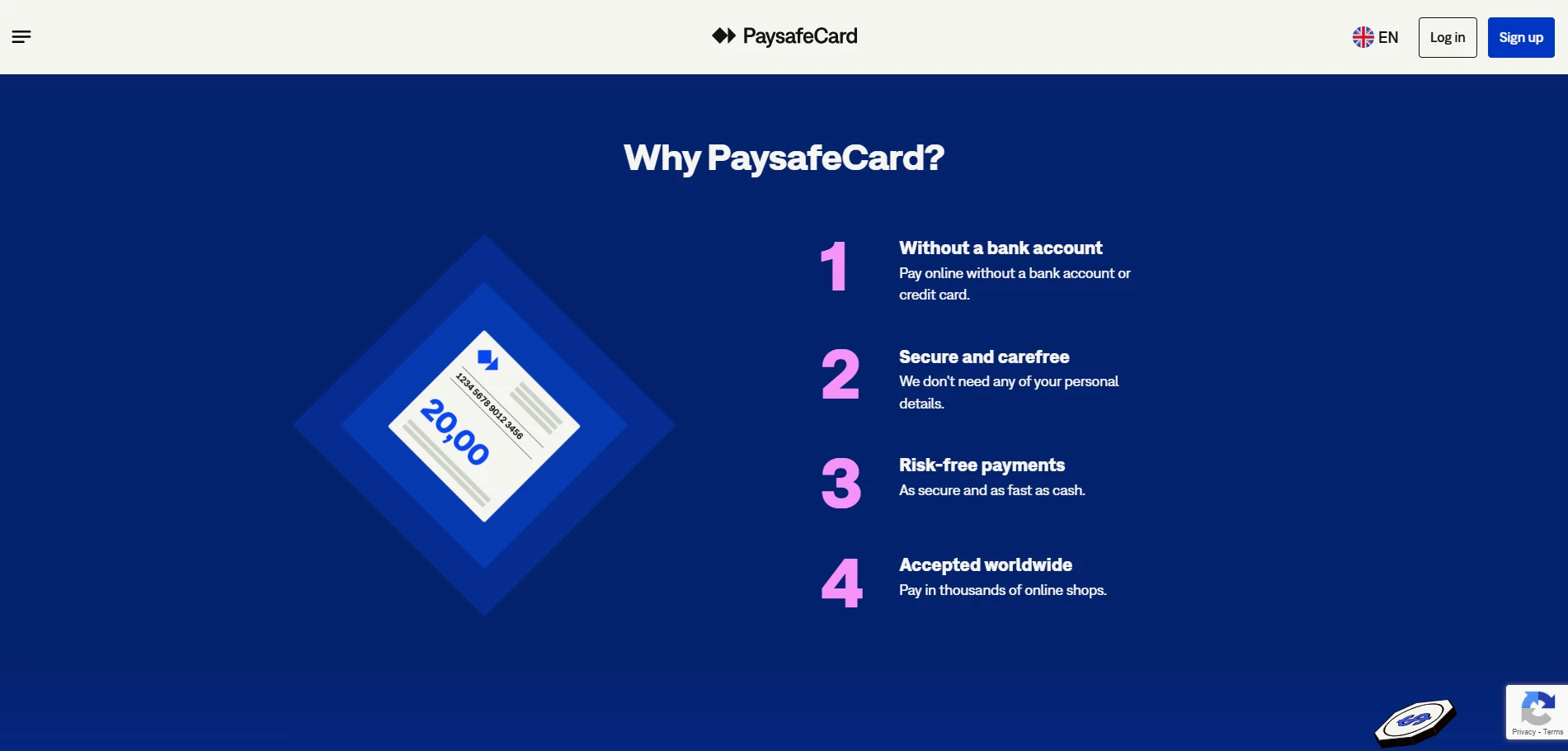 PaysafeCard - Homepage