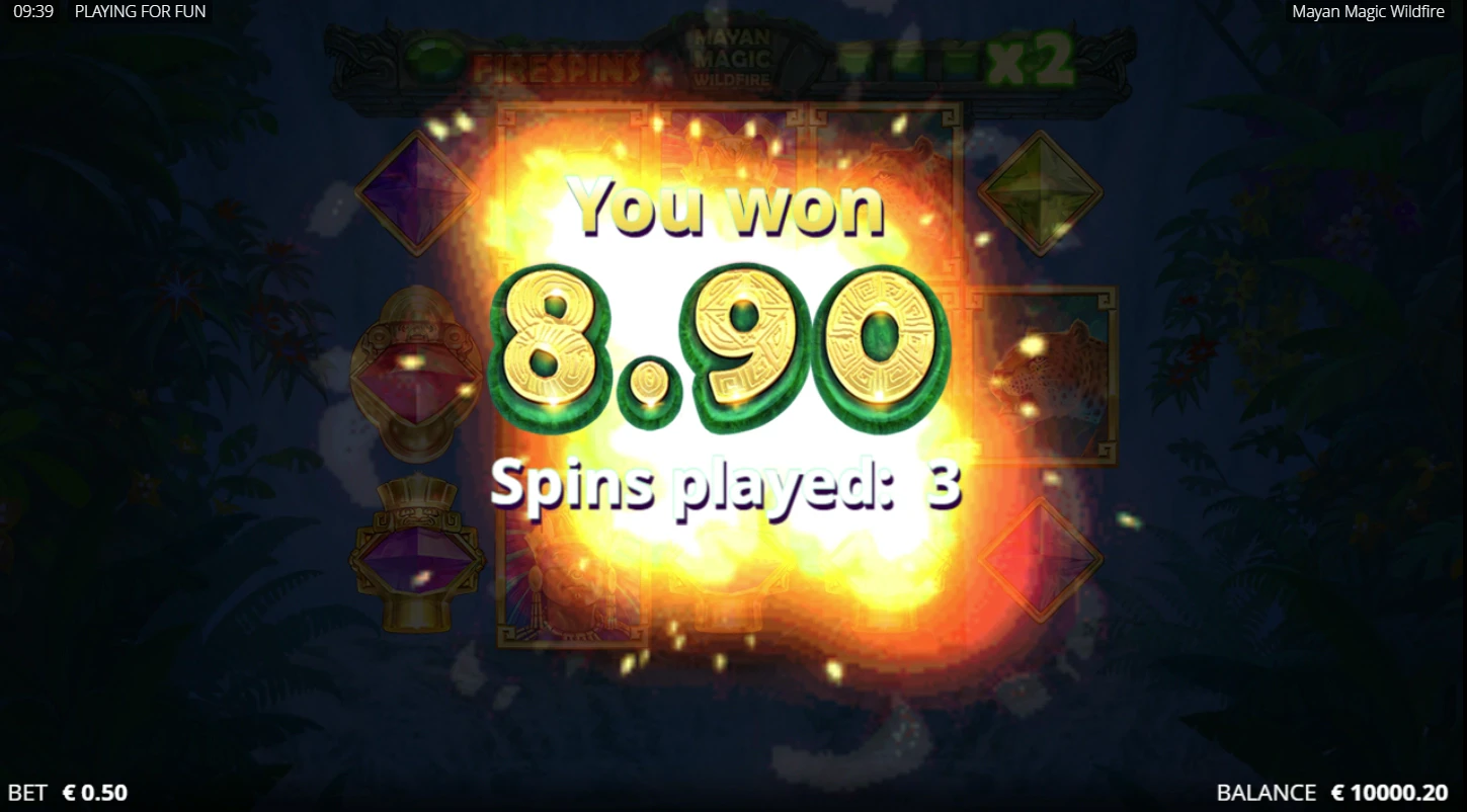 Mayan Magic Wildfire Win