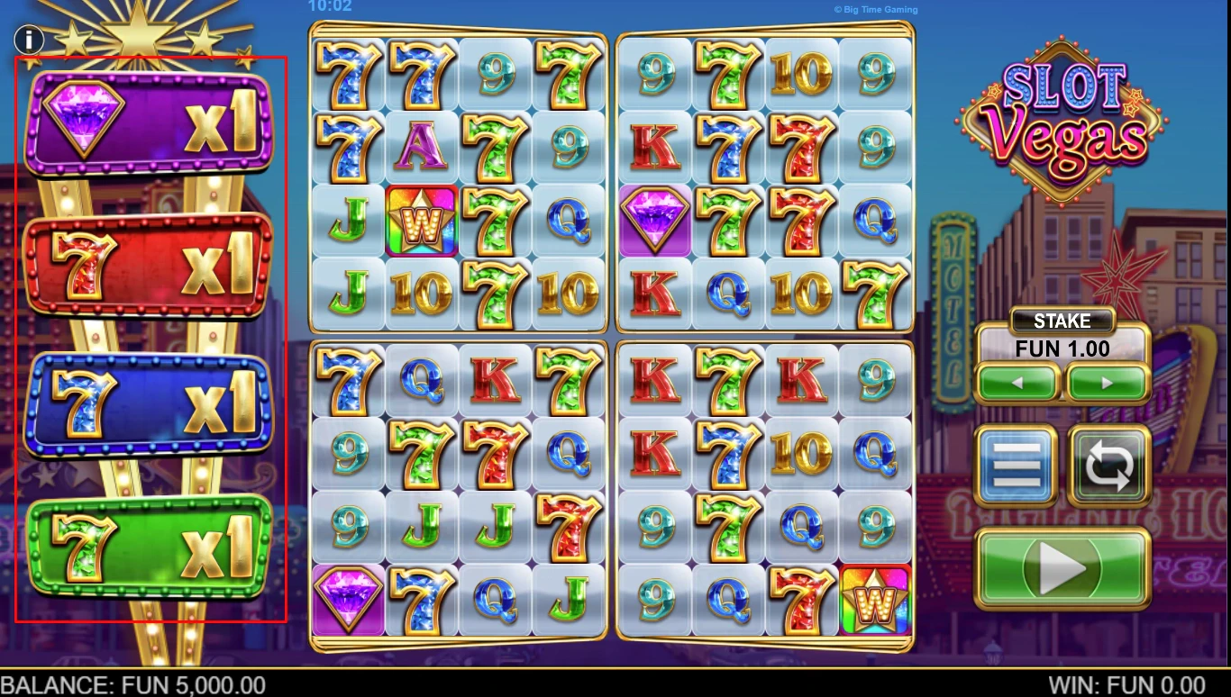 Slot Vegas Megaquads Graphics