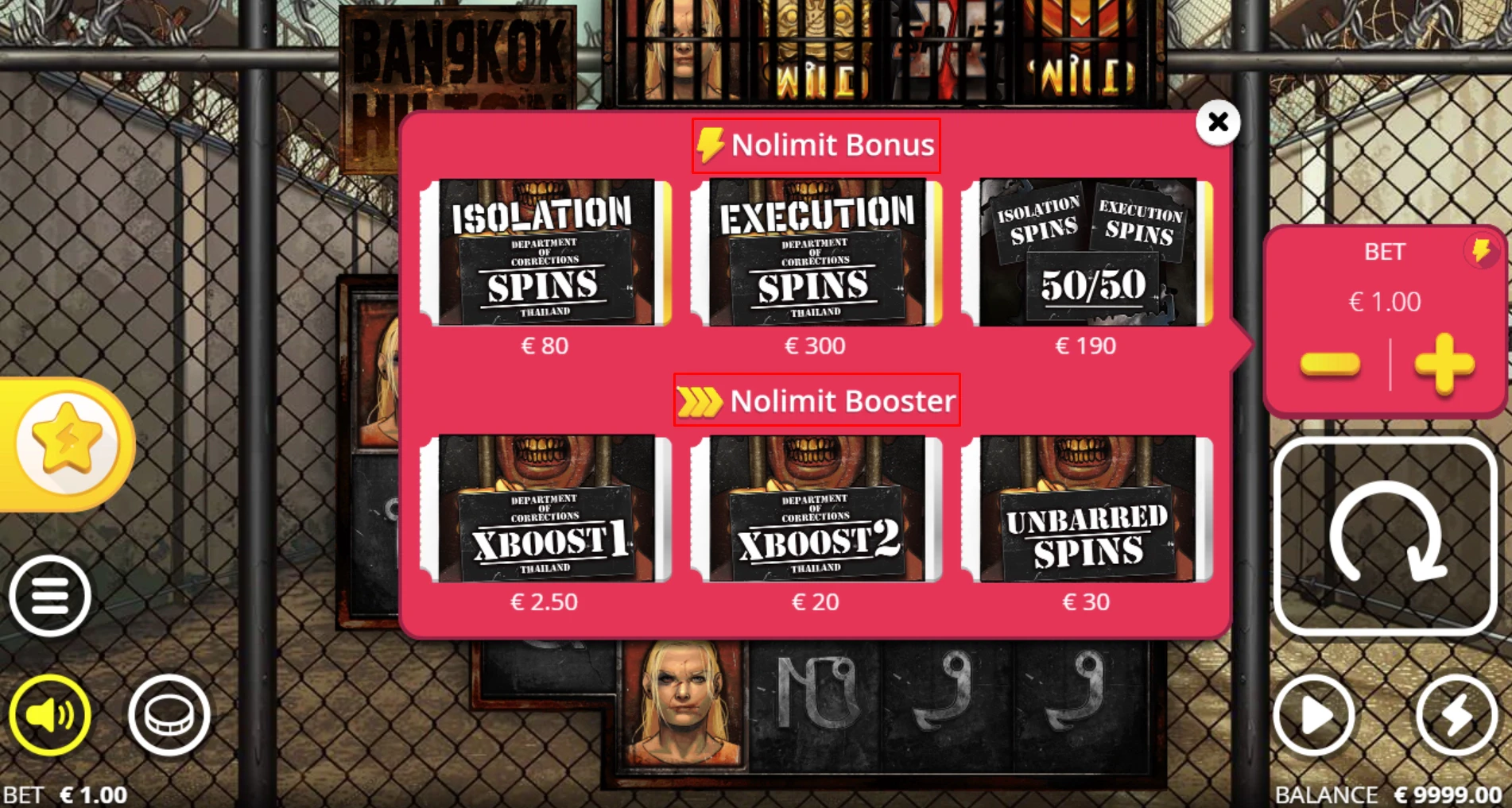 Bangkok Hilton Bonus Buy Feature