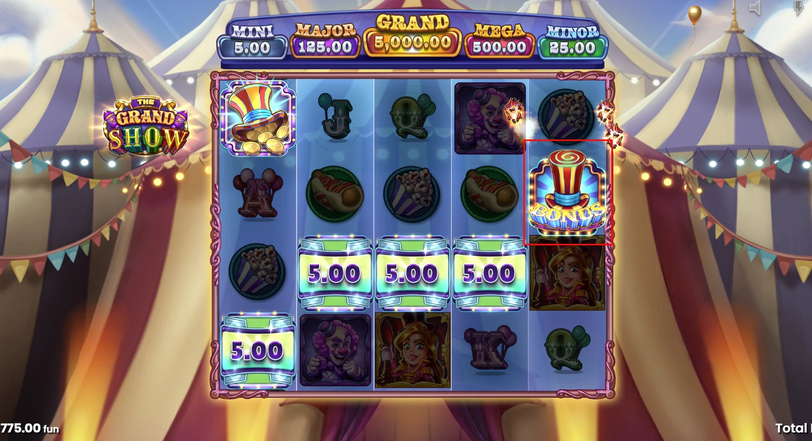 The Grand Show Feature Symbols