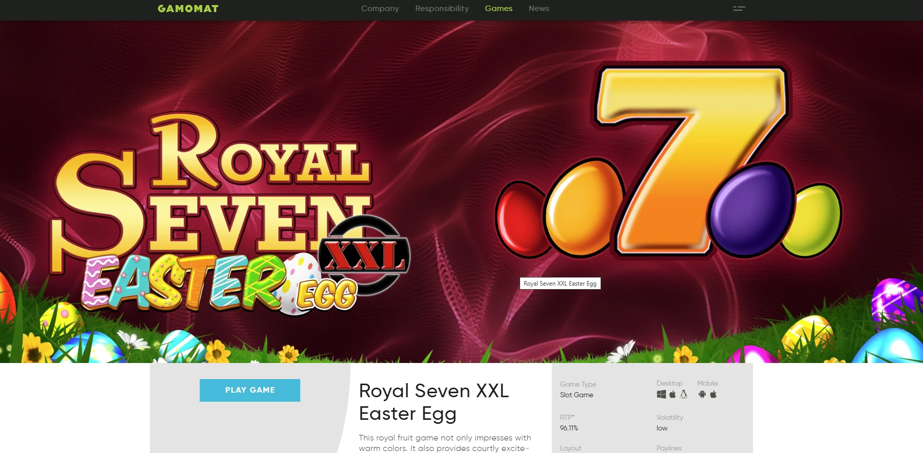 Royal Seven XXL Easter Egg