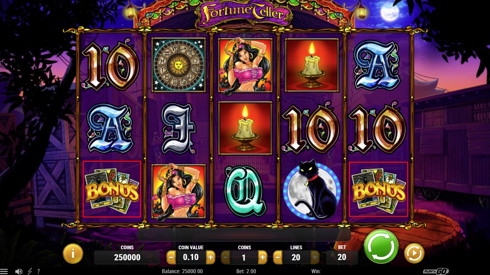 Fortune Teller Feature Symbols