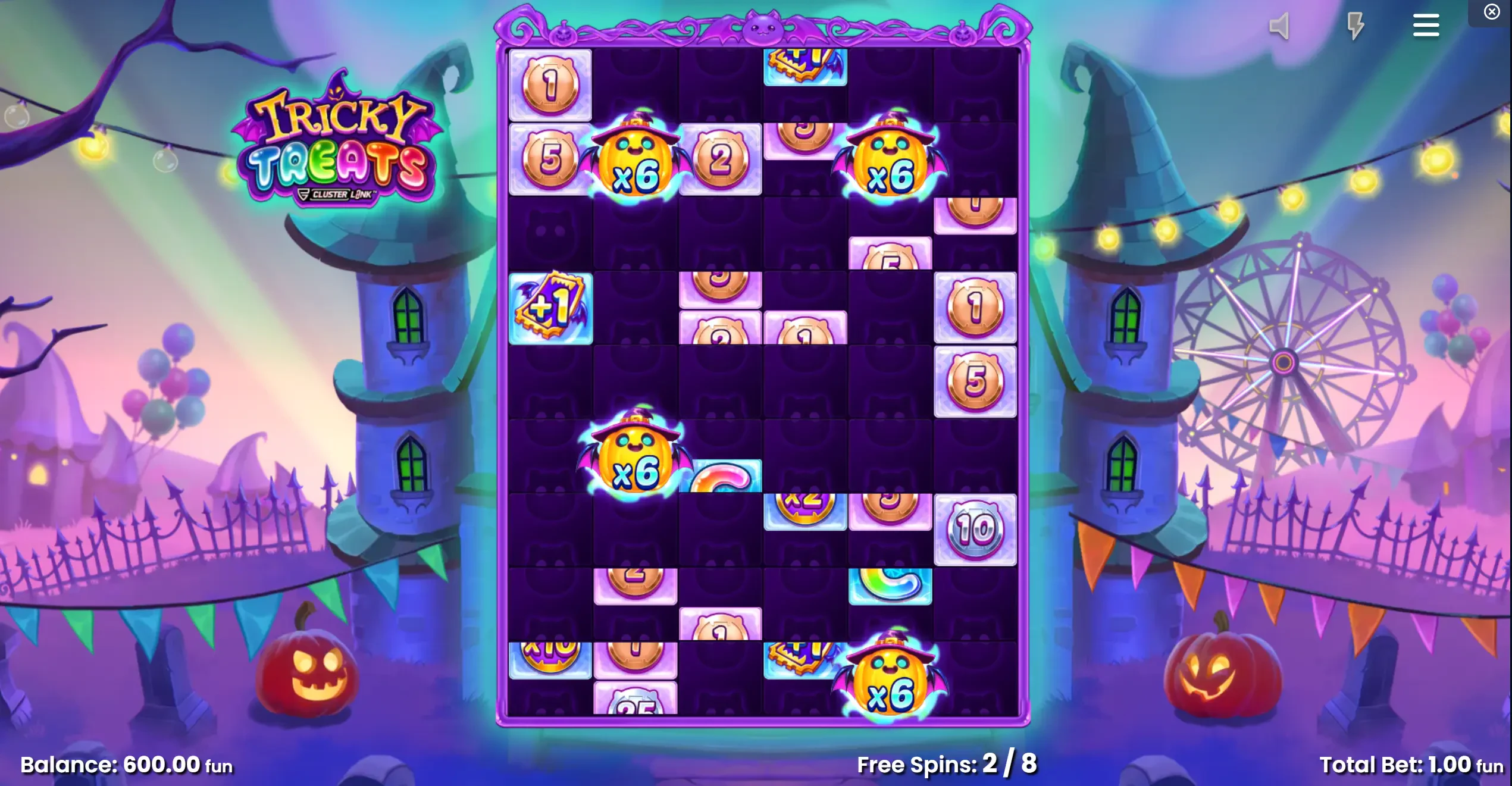 Confira qual é a tela durante as rodadas grátis.