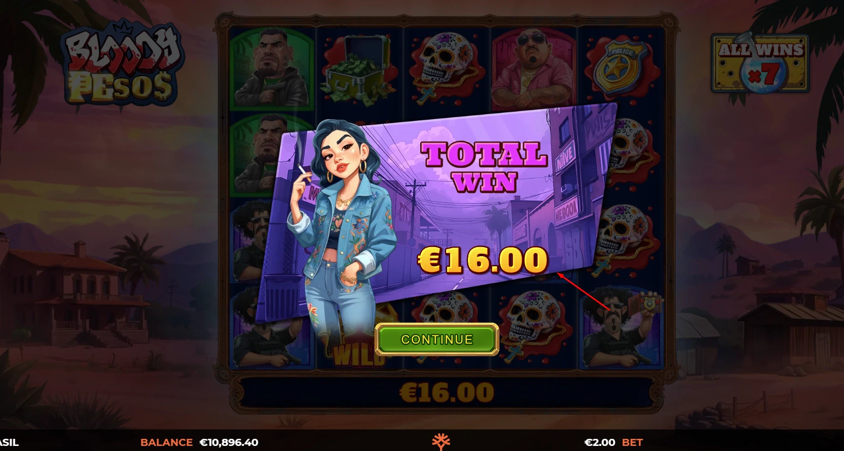 Bloody Pesos Total Win