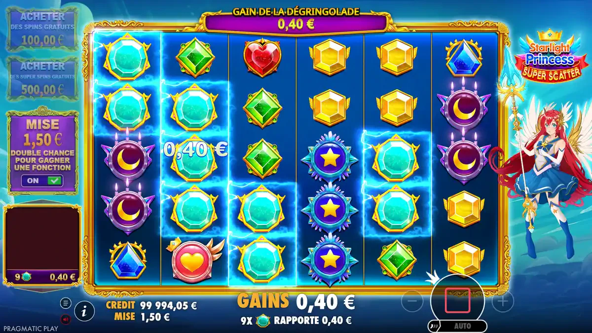 gains sur starlight princess super scatter