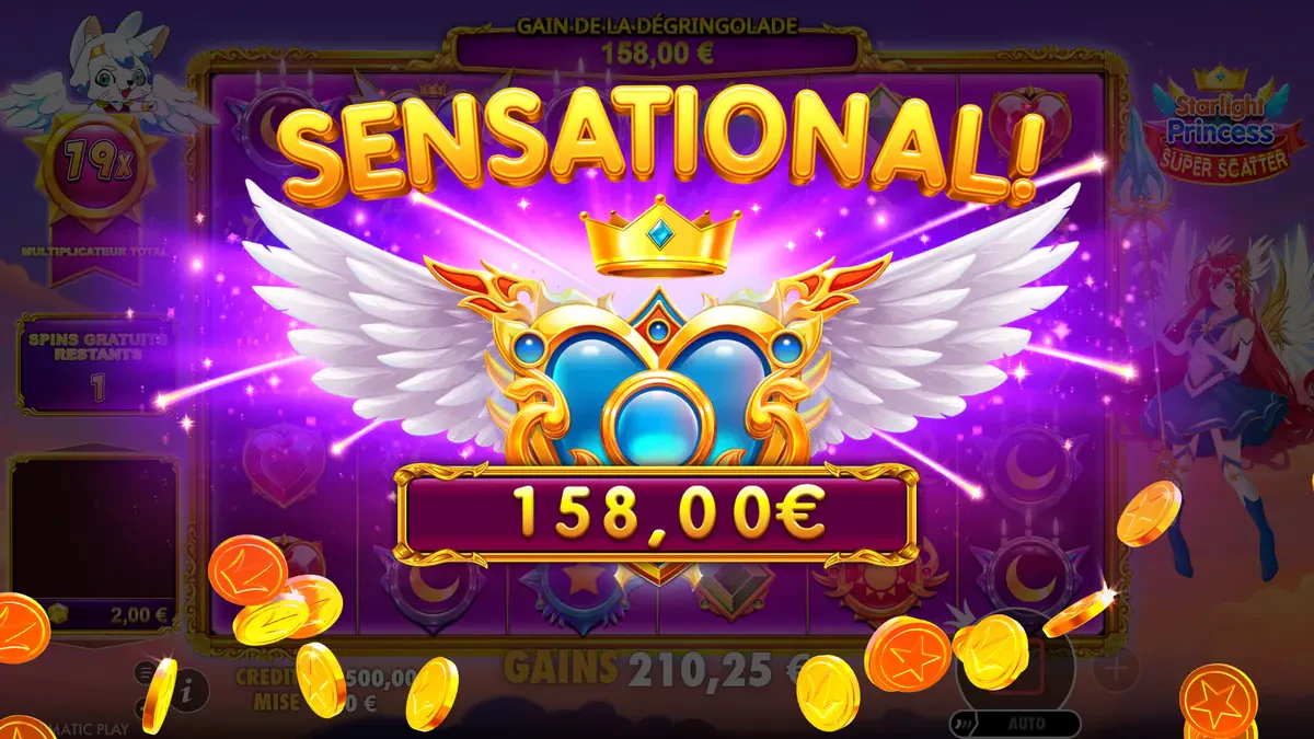beau gain sur starlight princess super scatter
