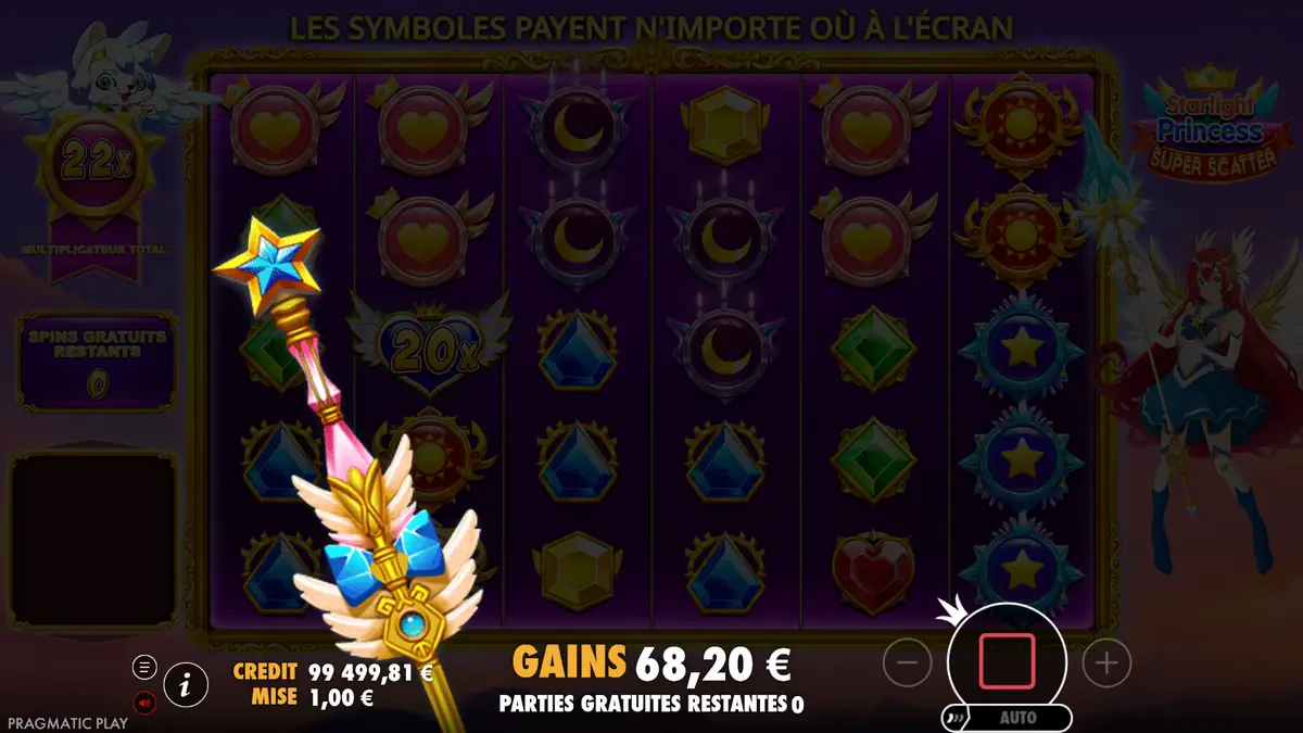 graphismes de starlight princess super scatter