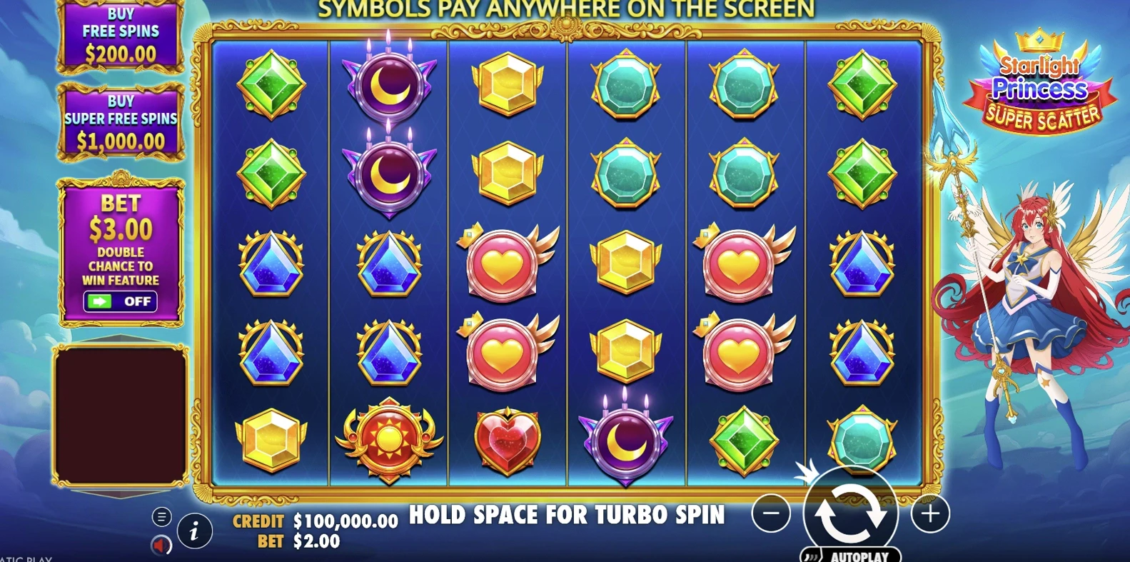 Starlight Princess Super Scatter Theme