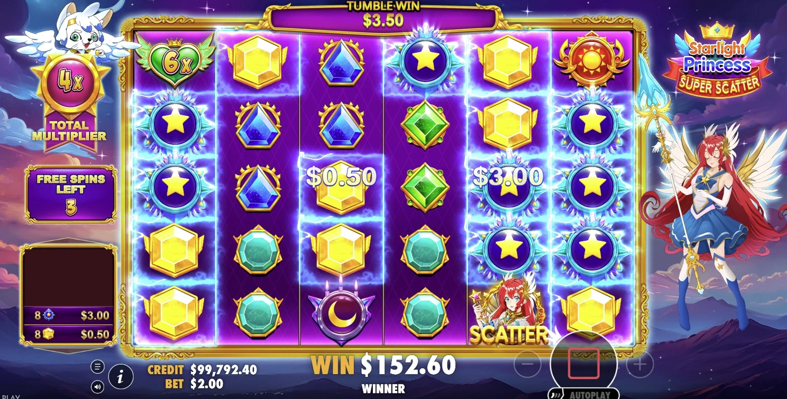 Starlight Princess Super Scatter Free Play Mode