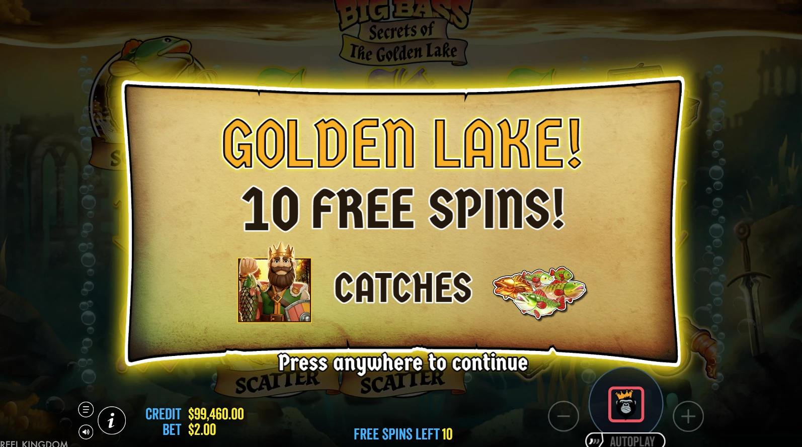 when 3 matching symbols land on a payline