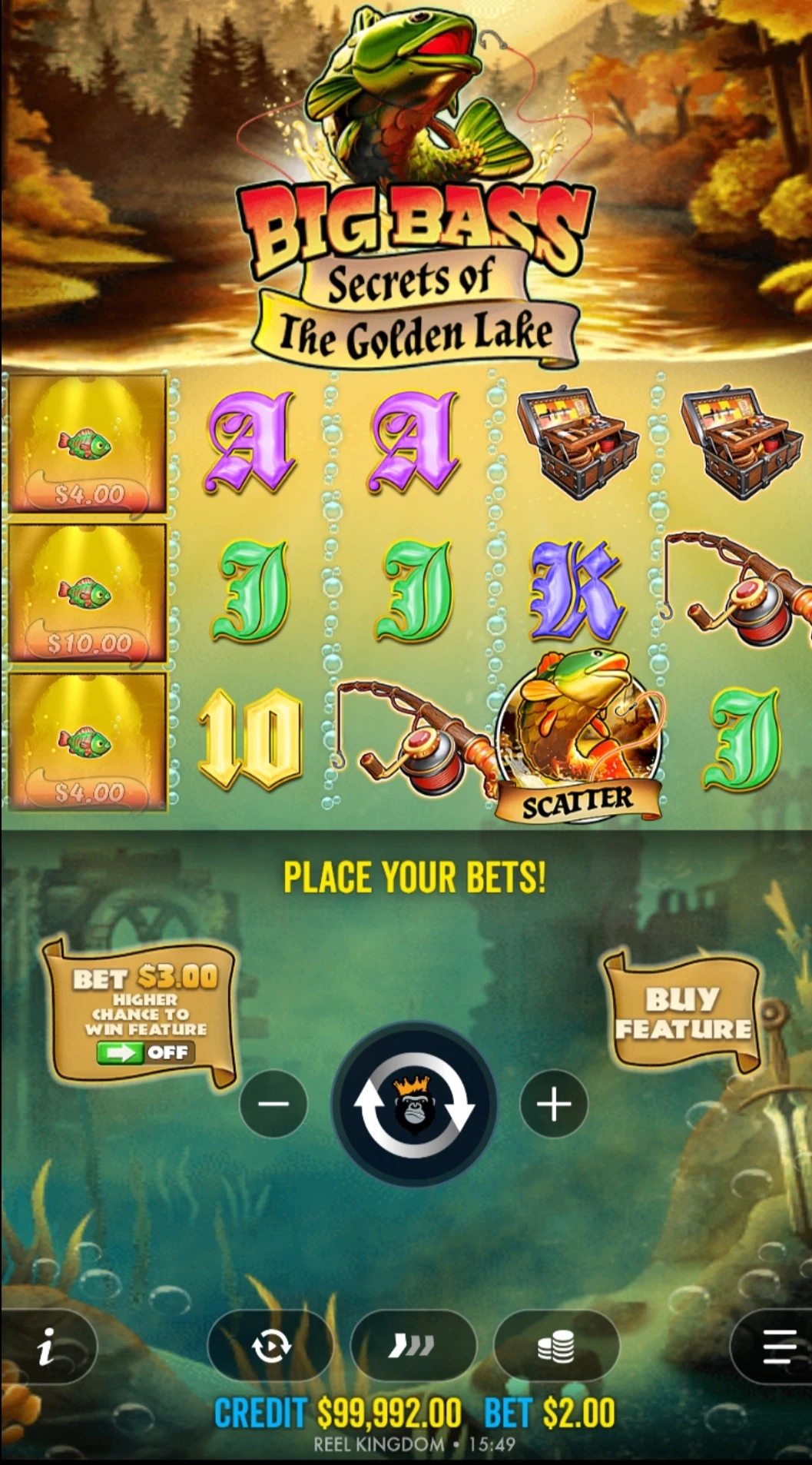 Big Bass Secrets of the Golden Lake - Mobile View