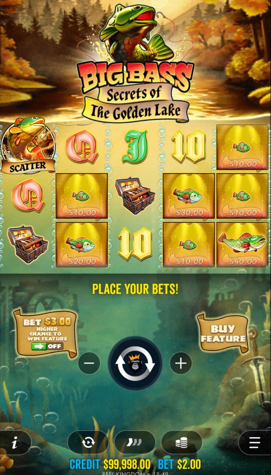 Big Bass Secrets of the Golden Lake - Mobile View