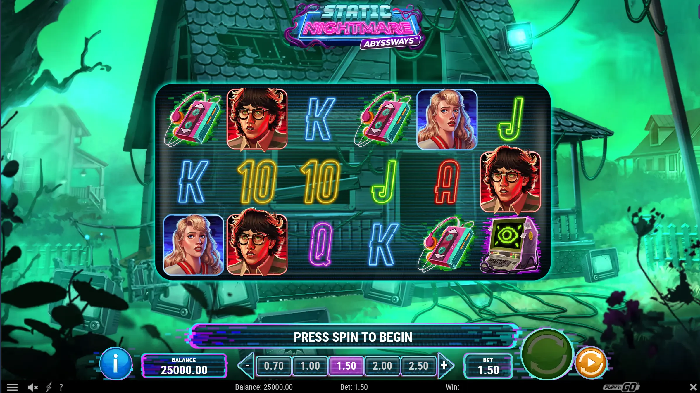 Tela Inicial e Grade: a distribuição do slot funciona da seguinte forma: seis colunas e três linhas.