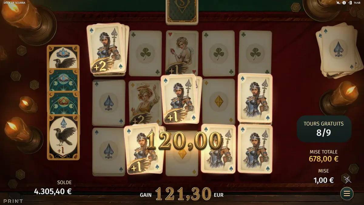 cartes réutilisées dans le bonus de deck of scurra